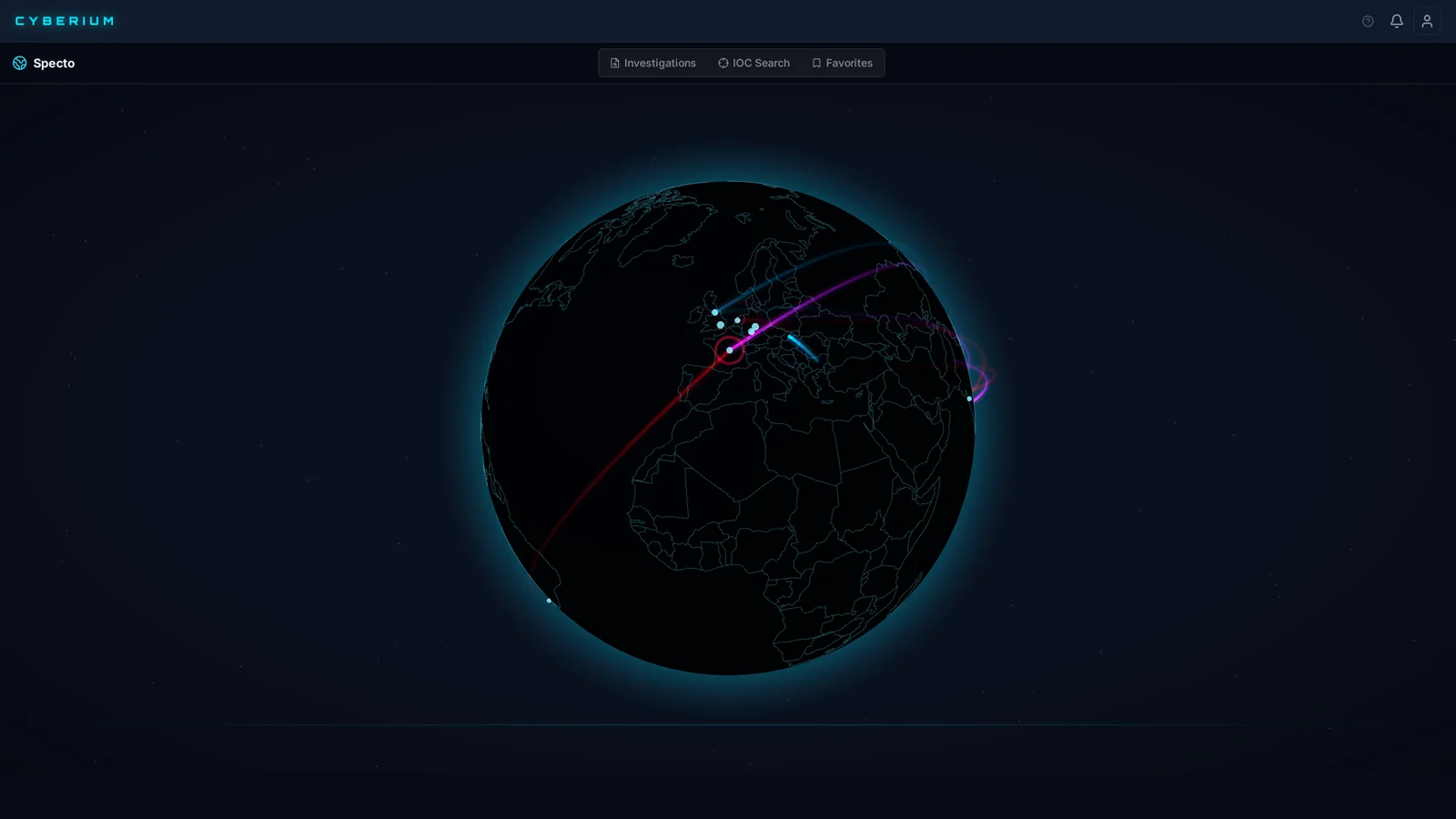The attacks our decoy servers catch, on one map